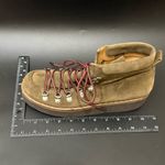 Free People Durango Olive Tan Suede Leather Lace Up Platform Hiker Boots Size 39 Photo 9