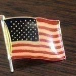 Vintage American Flag Pin Photo 0