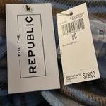 FOR THE REPUBLIC  Blue Grond Multi Brown‎ Plaid Shacket NWT Large Flannel 6940167 Photo 9