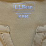 LL Bean Short Sleeve Notch Neck Butter Yellow Cotton Top Womens Medium Photo 5