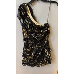 Elliatt  Tulisa Black Floral Ruffle One Shoulder Dress Photo 5