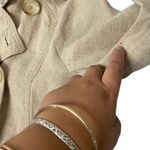 Michael Kors MK MICHEAL KORS 100% Linen Pea Coat Button 3/4 Sleeve Pocket Photo 8