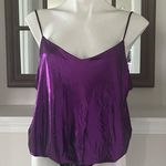 Free People Metallic V-Neck Oversized Bodysuit in Purple Size L, New w/o Tag Photo 3