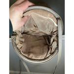 Textured Shoulder Bag Womens Medium Brown Faux Leather Ostrich Croc Applique Photo 6