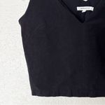 Emerson Fry Linen Blend Tie Shoulder Mod Top Minimalist Tank Blouse Black XS Photo 5