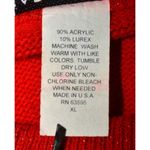 Vintage Carly Blake Ladies XL Christmas Red Sparkly Pullover Sweater Holidays Photo 6