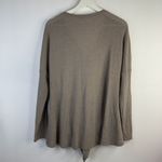 Andree by Unit  Sz S Blouse Embroidered Waffle Knit Tie Front Long Sleeve V-neck Photo 7