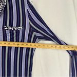Jaclyn Smith  Long Sleeve Button Pajama Shirt Stripe Womens Large Blue Photo 5