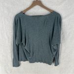 Lucy & Laurel Lucy & Laurel Blue Slub Knit Dolman Sleeve Boxy Cowl
Neck Top Photo 5