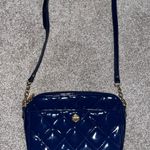 Isaac Mizrahi Blue Patent Leather Adjustable Crossbody/Shoulder Bag Photo 2