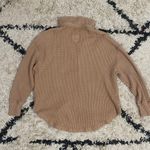Aerie Brown Oversized Waffle Knit V-neck Sweater Photo 5