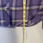 Arizona Jeans Arizona Woman's Purple Plaid Flannel Long Sleeve Size XS Photo 6