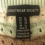 Streetwear Society  Striped Knit Halter Mini Dress Y2K XL Photo 7