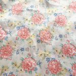 Vintage Camisole Satin Floral Tank Top Shell L Large Pink Photo 3