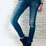 Vigoss  Studio The Dublin Skinny Distressed Dark Blue Wash Denim Jeans 26 Photo 1