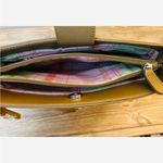 Fossil  Woven Shoulder Bag - Purse with Wooden Key Charm - Pastel Plaid Lining Photo 6