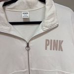 PINK - Victoria's Secret PINK Zip Up Sweater in Cream Photo 4
