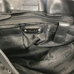 Perlina NEW YORK Leather Tote Shoulder Bag Black Office Business Everyday Travel Photo 10