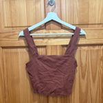 Abercrombie & Fitch Size Large Brown Ribbed Crop Top Tank Top. Photo 1