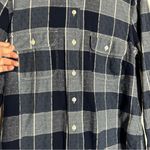 Lands' End Blue Patchwork Denim Style 100% Cotton Long Sleeve Knee Length Dress M Photo 3