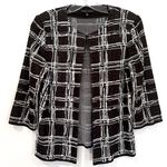 Ming Wang Ming‎ Wang Cardigan Sweater Front Hook Women's Small Brown White Career Luxury Photo 0