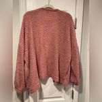 Wild Fable  Size L Pink Mauve Oversized Open Front Boucle Knit Split Hem Cardigan Photo 11