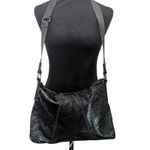 Hobo International Black Leather Crossbody Bag Crinkle Finish Hobo Bag Photo 1