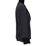DKNY Petite Wool Blazer Size 12P Black Tuxedo Jacket Satin Trim Career Party Photo 1