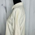 Pendleton  Shaped Fit Button Up Shirt Sz 10 Petite Tan White Striped Long Sleeve Photo 5