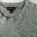 Lane Bryant  Rhinestone Button Gray Sweater Photo 1