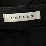 PacSun  SZ 31 Skinny Bermuda Jean Shorts Distressed Mid-Rise Frayed Hems Black Photo 4