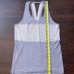 Lululemon gray & cream striped racerback tank top Photo 6