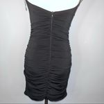 Olivaceous Black Bodycon Ruched Halter Cutout Short Mini Dress Small NWOT LBD Photo 10