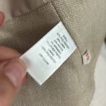 White House | Black Market WHBM Linen Jacket Womens 8 Gold Beige Blazer Sparkles Buttons Ruffles Photo 4