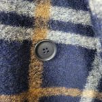 Artisan NY Women's Coat Jacket M Blue Plaid Wool Blend Fleece Collared Buttons Photo 8
