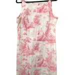 CDC Vintage Pink Toile European Glitter Sleeveless Knee Length Sheath Dress 16 Photo 0