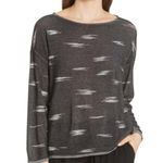 Eileen Fisher Black Grey Patterned Tencel Knit Lightweight Sweater Women's Small Photo 0