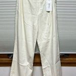 frame denim FRAME NWT Ecru Ivory High Waist Wide Leg Denim Pleated Front Chino Pants Photo 0