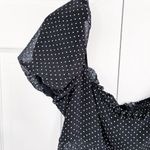 Reformation Davonne Black Polka Dot Mini Dress Photo 3