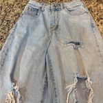 Wild Fable  Light Blue High Rise Distressed Baggy Jeans Photo 2