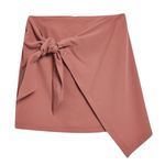 Topshop Tie Front Pelmut Skirt in Blush Photo 0