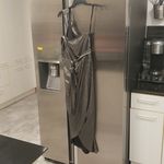 Ted Baker 💕💕 Gabria One Shoulder Drape Midi Dress ~ Metallic Gold US 12 NWT Photo 13