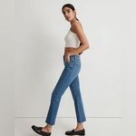 Lee Madewell Mid Rise Kick Out Crop Raw Hem Jeans Size 27 Photo 2