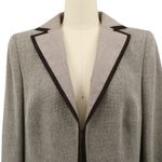 Akris NWT $3290  Brown Tweed Suede Leather Trim Wool Cashmere Blazer Jacket 12 Photo 1