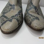 Lucky Brand Ankle Boots Womens 7.5M Snake Skin Print Zip Block Heel boho booties Photo 2