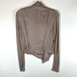 BCBGMAXAZRIA BCBGMAZARIA ASYMMETRICAL SOFT JACKET PURPLE MEDIUM ZIPPER WIDE LAPEL WOMENS Photo 8