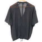 True Religion Black Sheer Top Womens Streetwear Urban Minimal Drawstring Size L Photo 1
