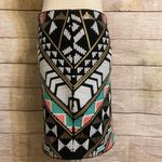 EXPRESS Sequin Mini Skirt Geometric Aztec Tribal Pattern Embellished Party Small Photo 1
