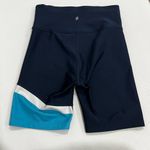 Peloton  Push Your Boundaries Color-block Bike Shorts Size Small Navy Blue Photo 2