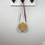 J.Crew Rattan Circle Crossbody Bag with Leather Strap – EUC Brown Photo 6